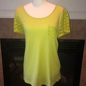 🍾3 for 20!🍾 Chico’s lime green knit top sz 2